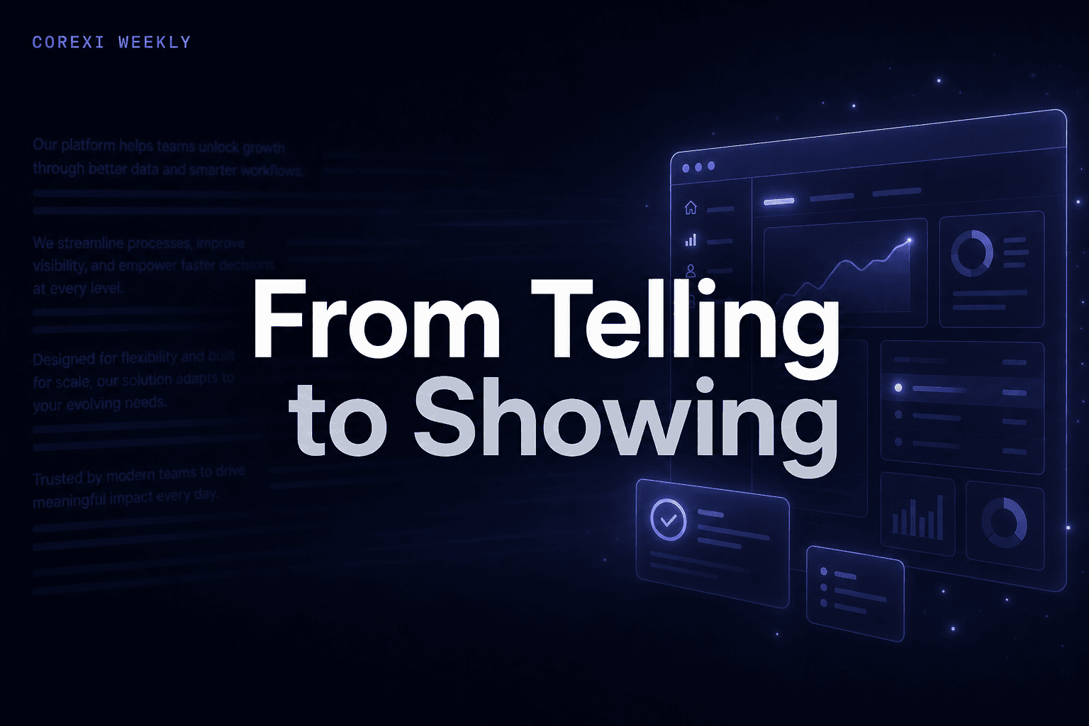 Week 11: From telling to showing