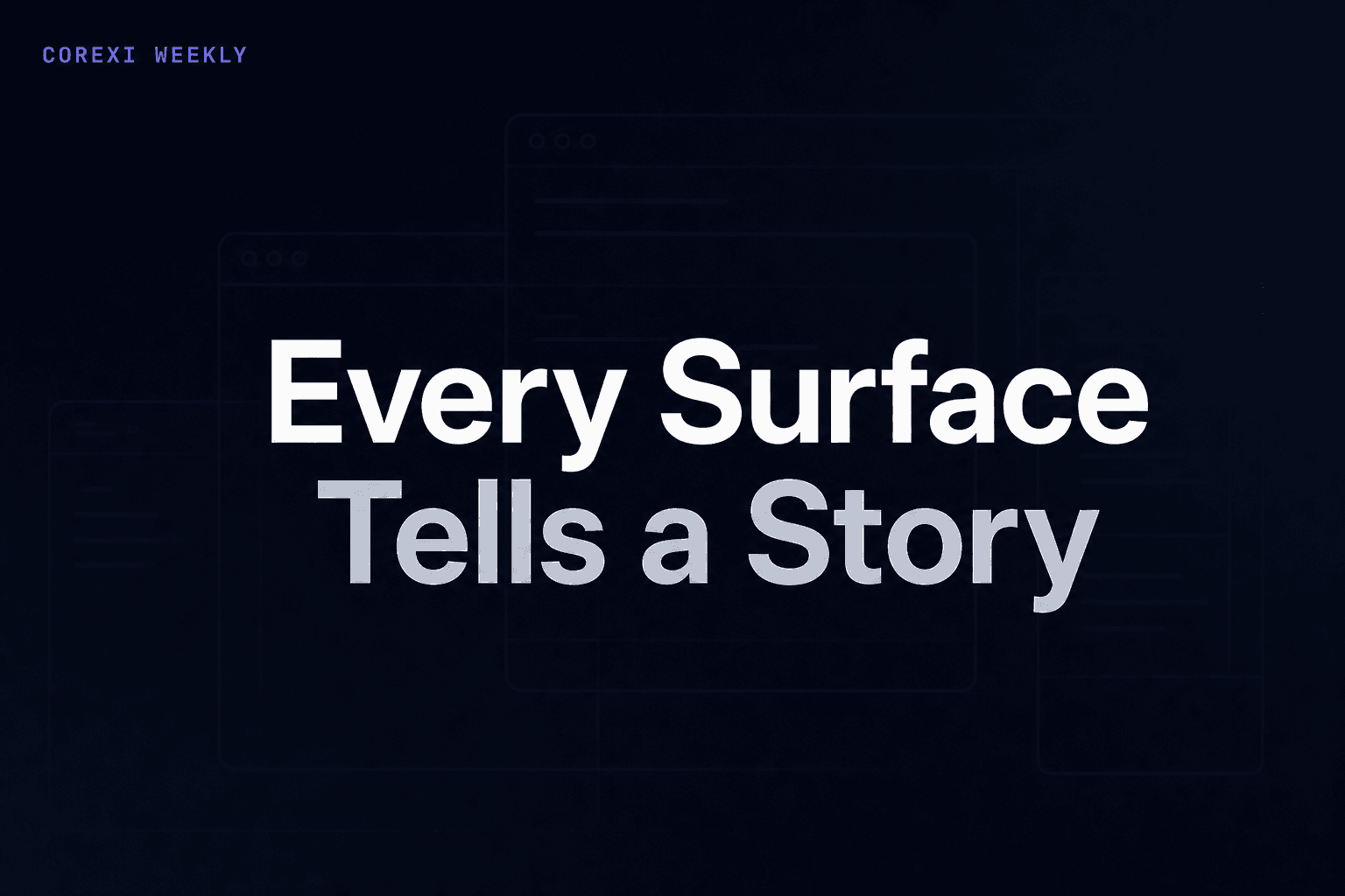 Week 8: Every surface tells a story